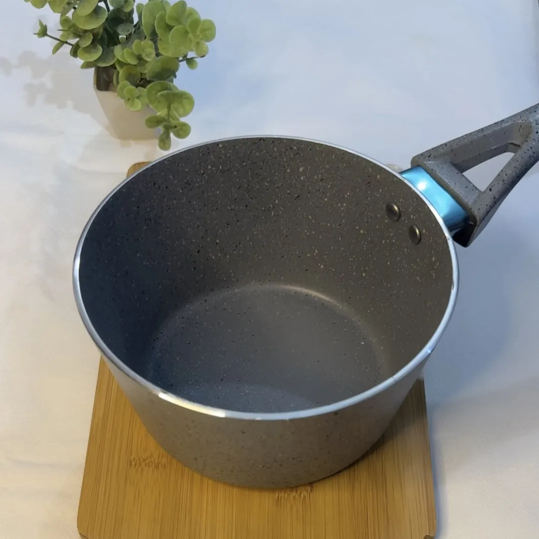 20 cm Marble Coated Signature Milk Pan - Gray