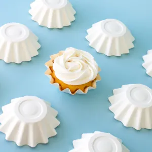 24pk White Bloom Baking Cups (44mm base)