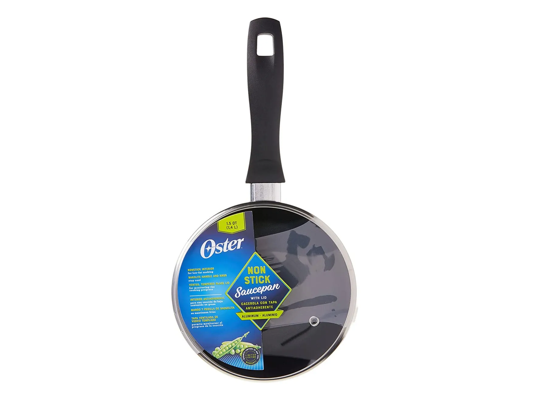 7565902, Oster - Clairborne, 1.5QT Aluminum Saucepan W/Lid