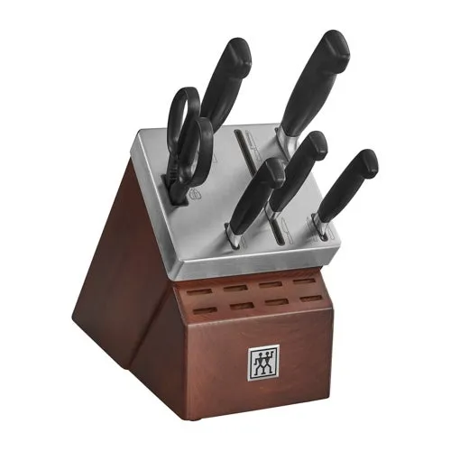 7pc Four Star Self Sharpening Knife Block Set