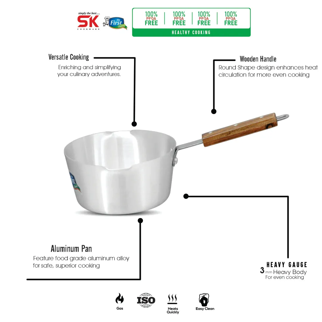 Aluminum Double Spout Milk Pan / Tea Pan