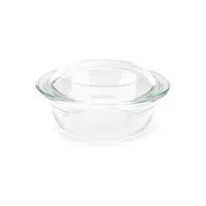 Aqua 1.4Lt Round Casserole with Lid Clear