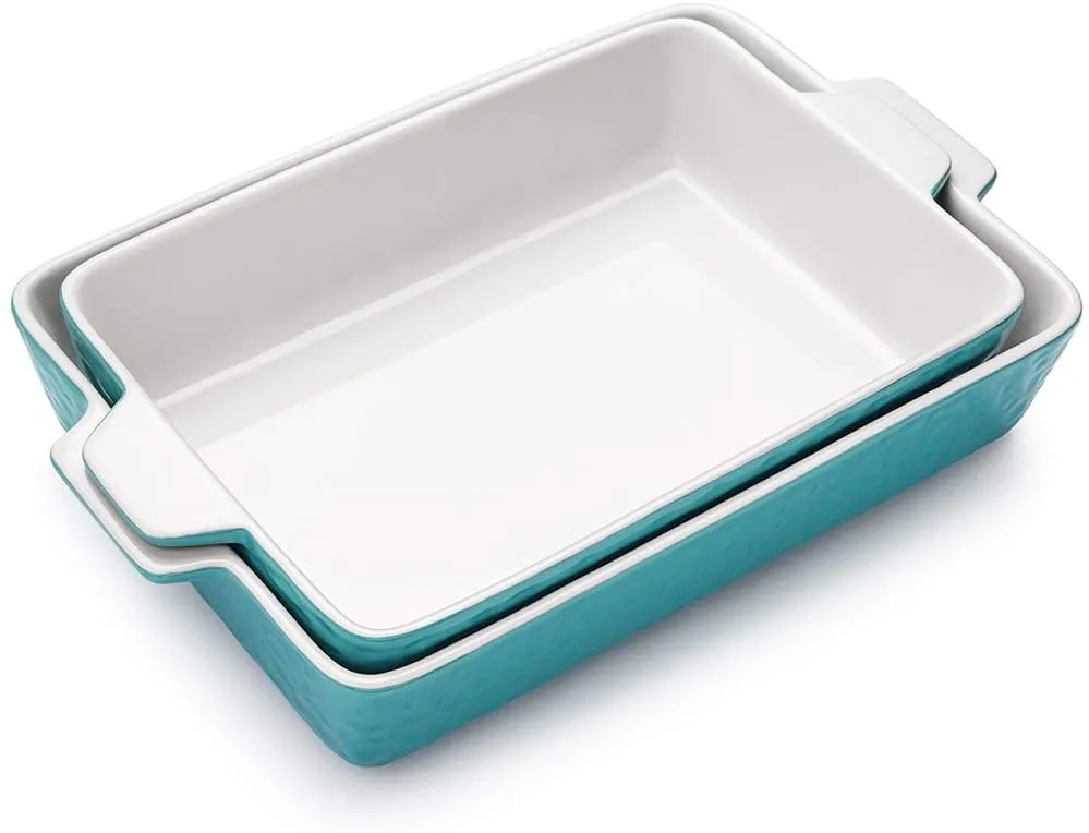 Bakeware Set, Rectangular Baking Pan Ceramic Glaze Baking Dish