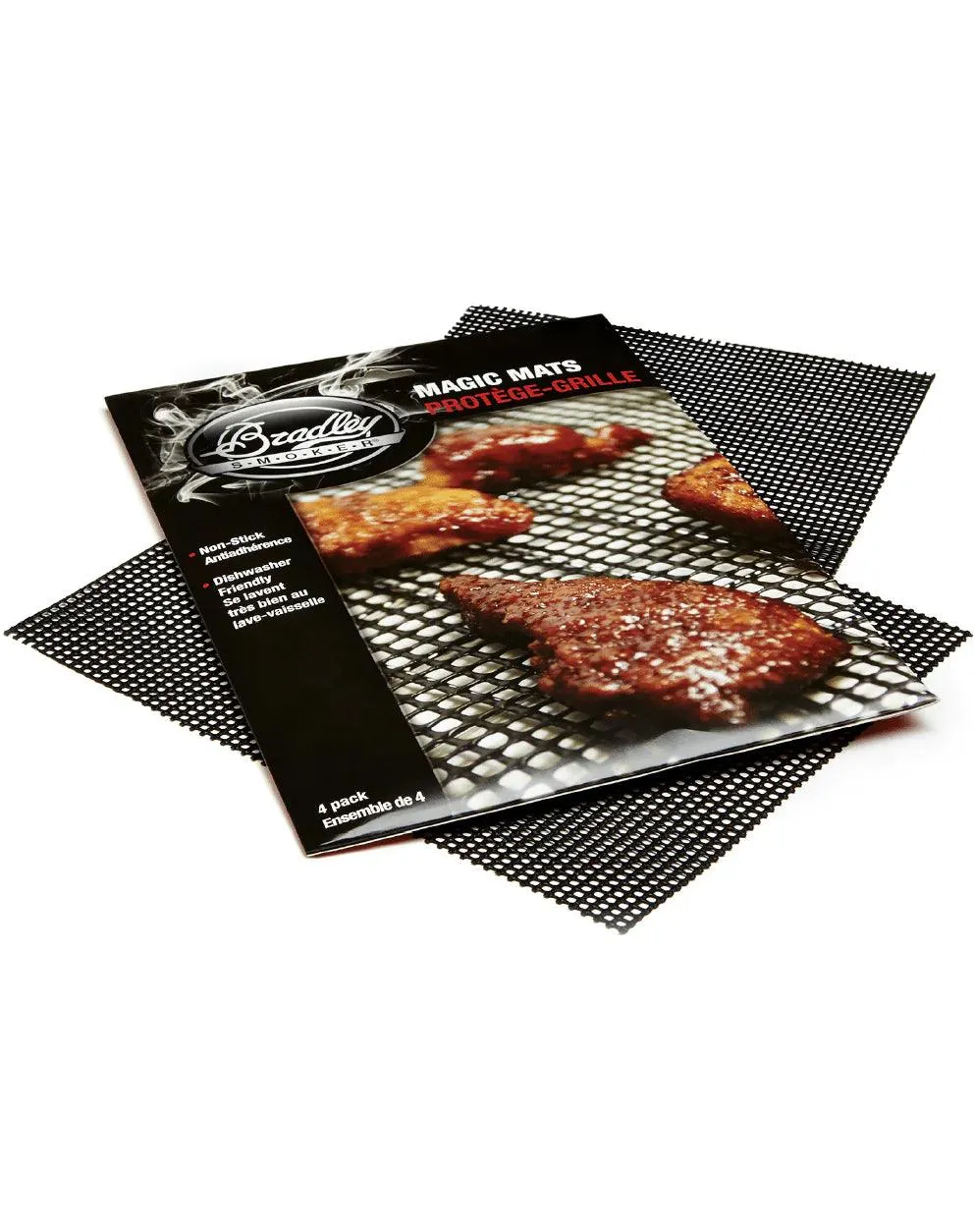 Bradley Smoker Magic Mats, Non-Stick Silicon Mat, 4 Pack, Black