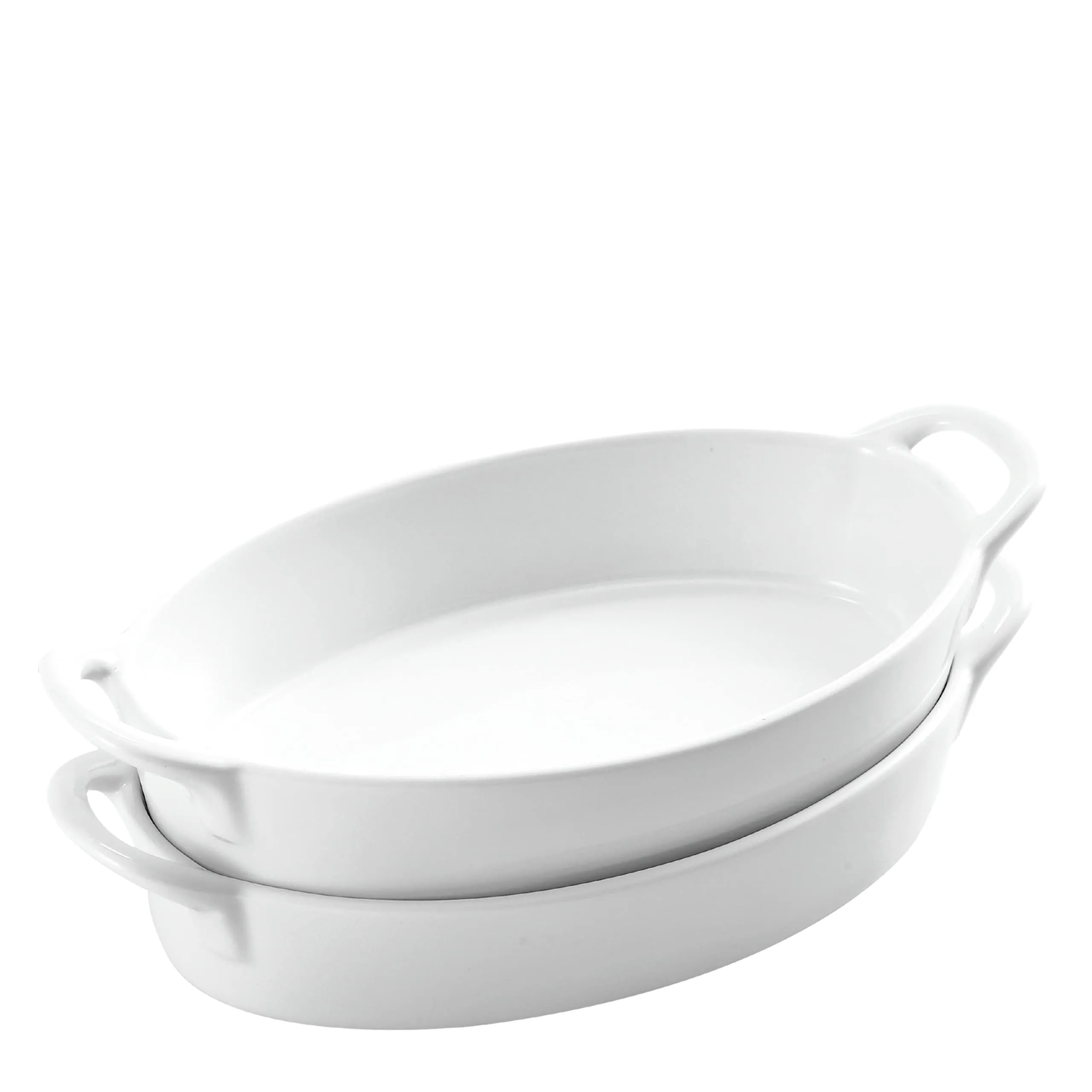 Bruntmor Set of 4 Oval Au Gratin 8"x 5" Baking Dishes, Lasagna Pan, Ceramic Bakeware Ideal