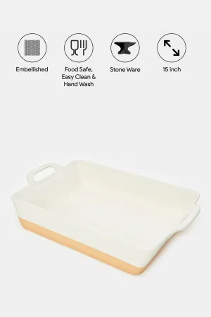 Cream Rectangle Baking Dish (Large/15Inch)