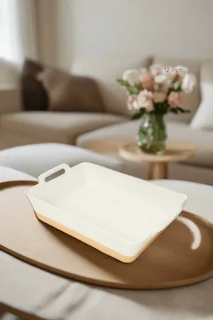 Cream Rectangle Baking Dish (Small/12Inch)