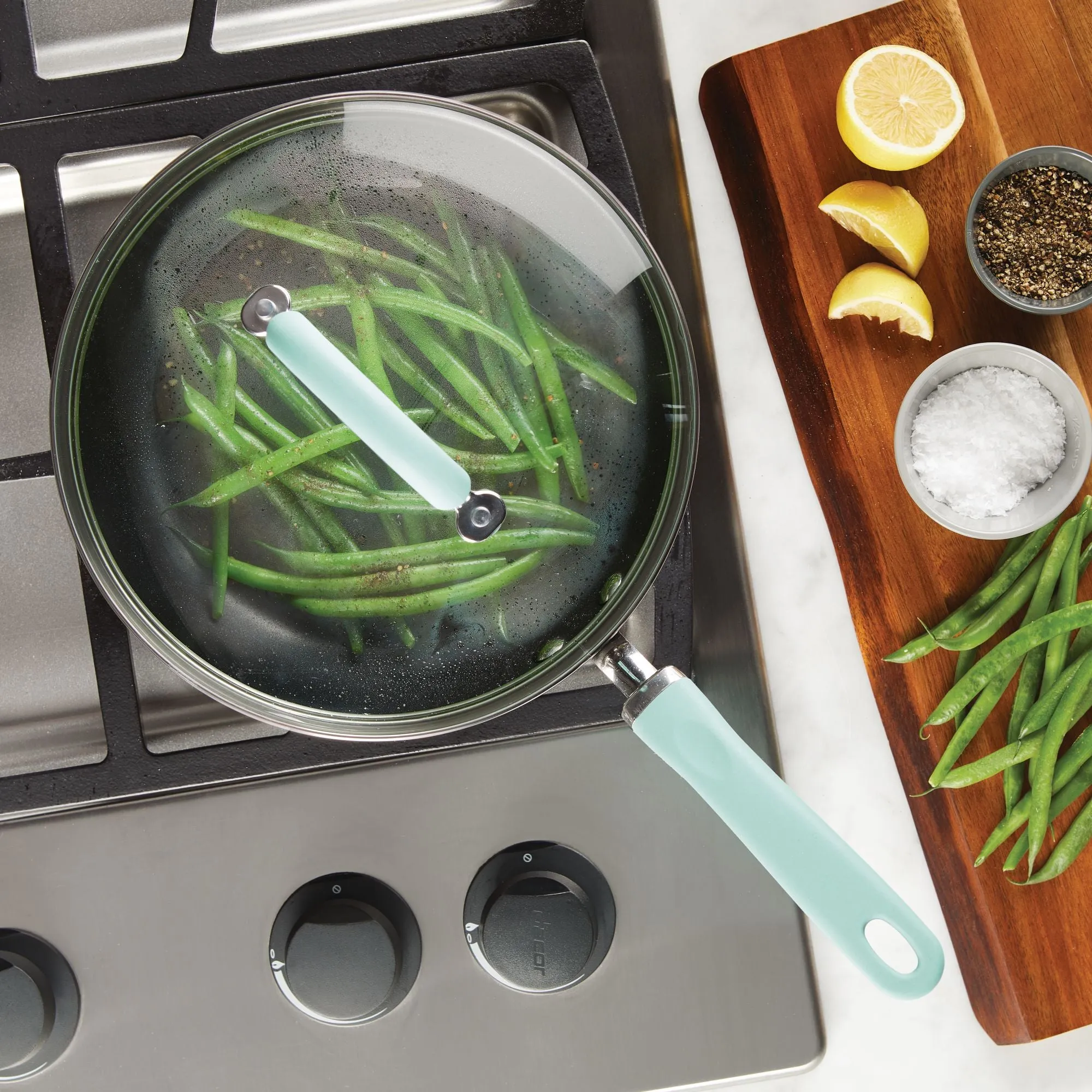 Create Delicious 10.25-Inch Hard Anodized Nonstick Induction Covered Deep Skillet