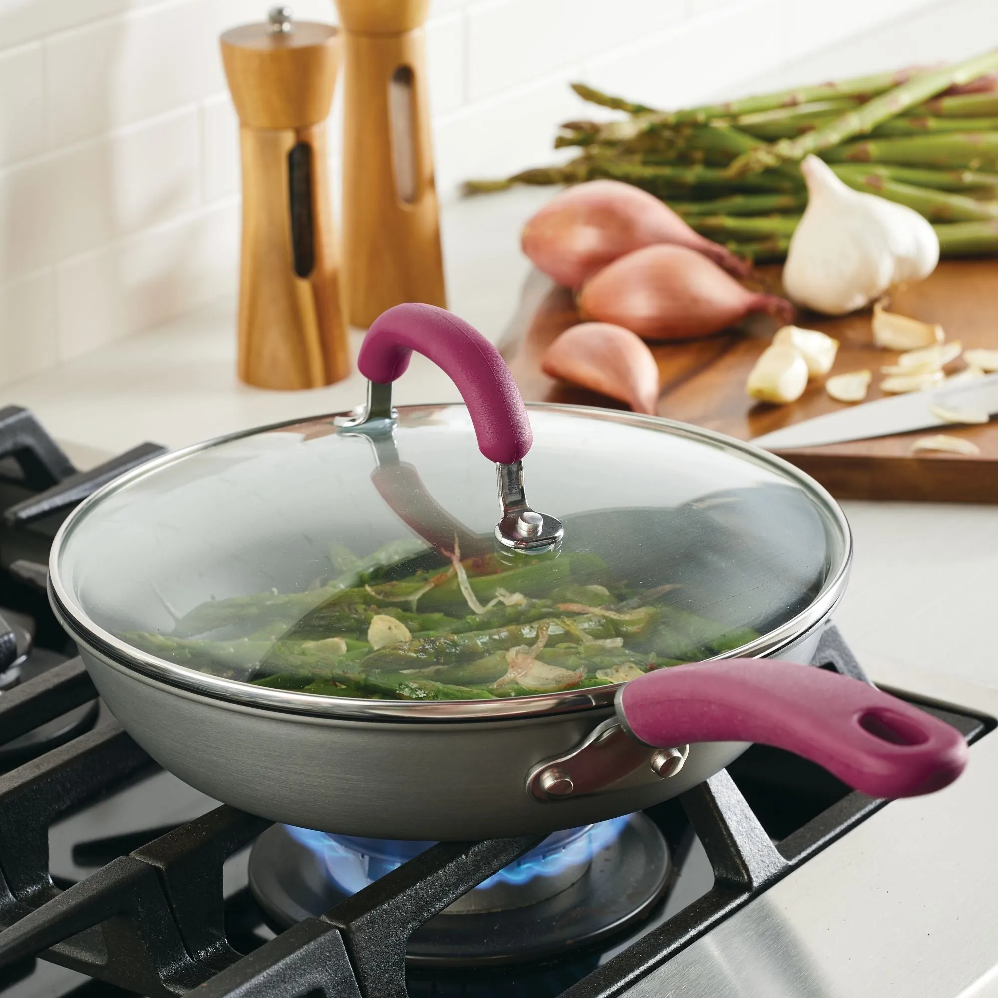 Create Delicious 10.25-Inch Hard Anodized Nonstick Induction Covered Deep Skillet