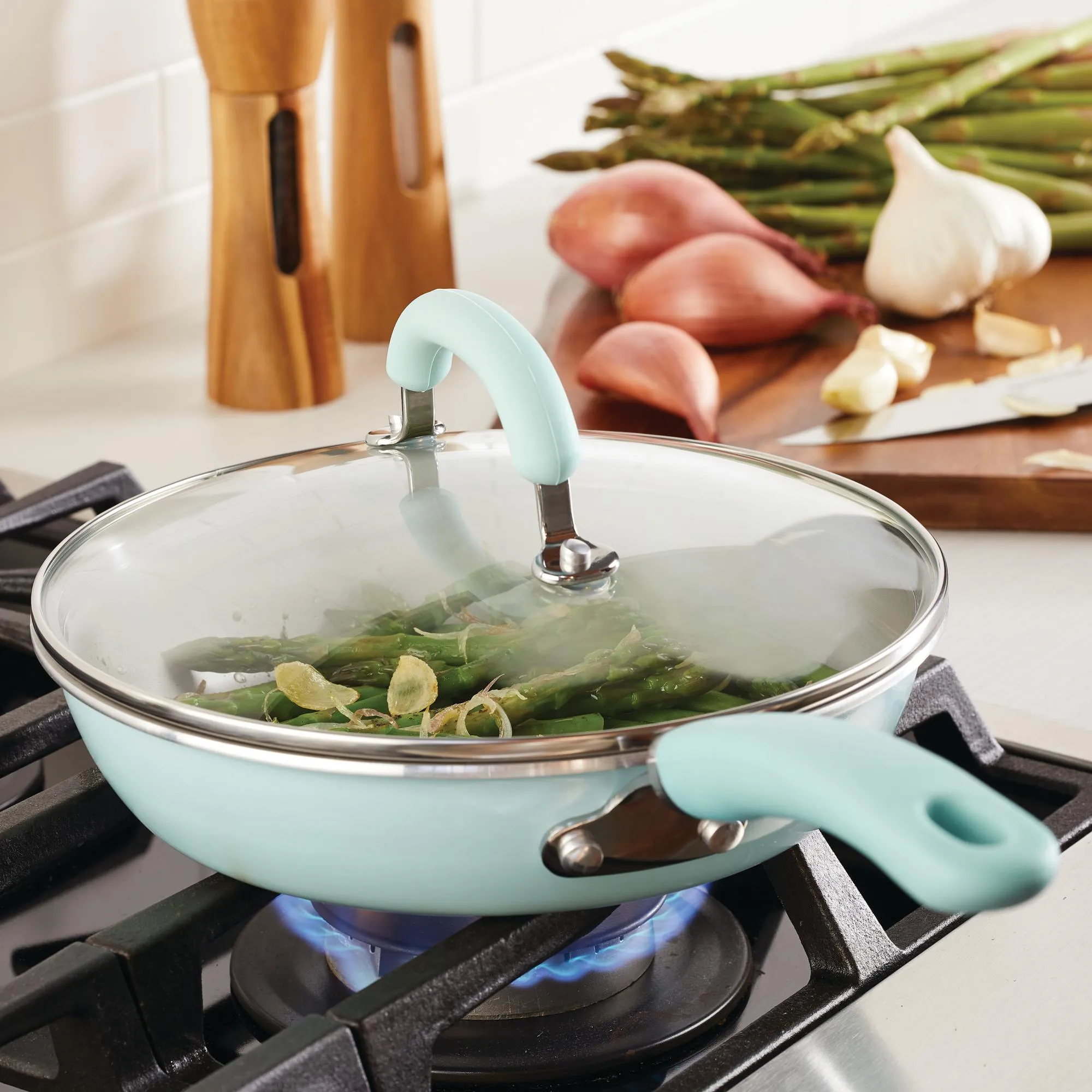 Create Delicious 9.5" Hard Anodized Nonstick Induction Covered Deep Skillet