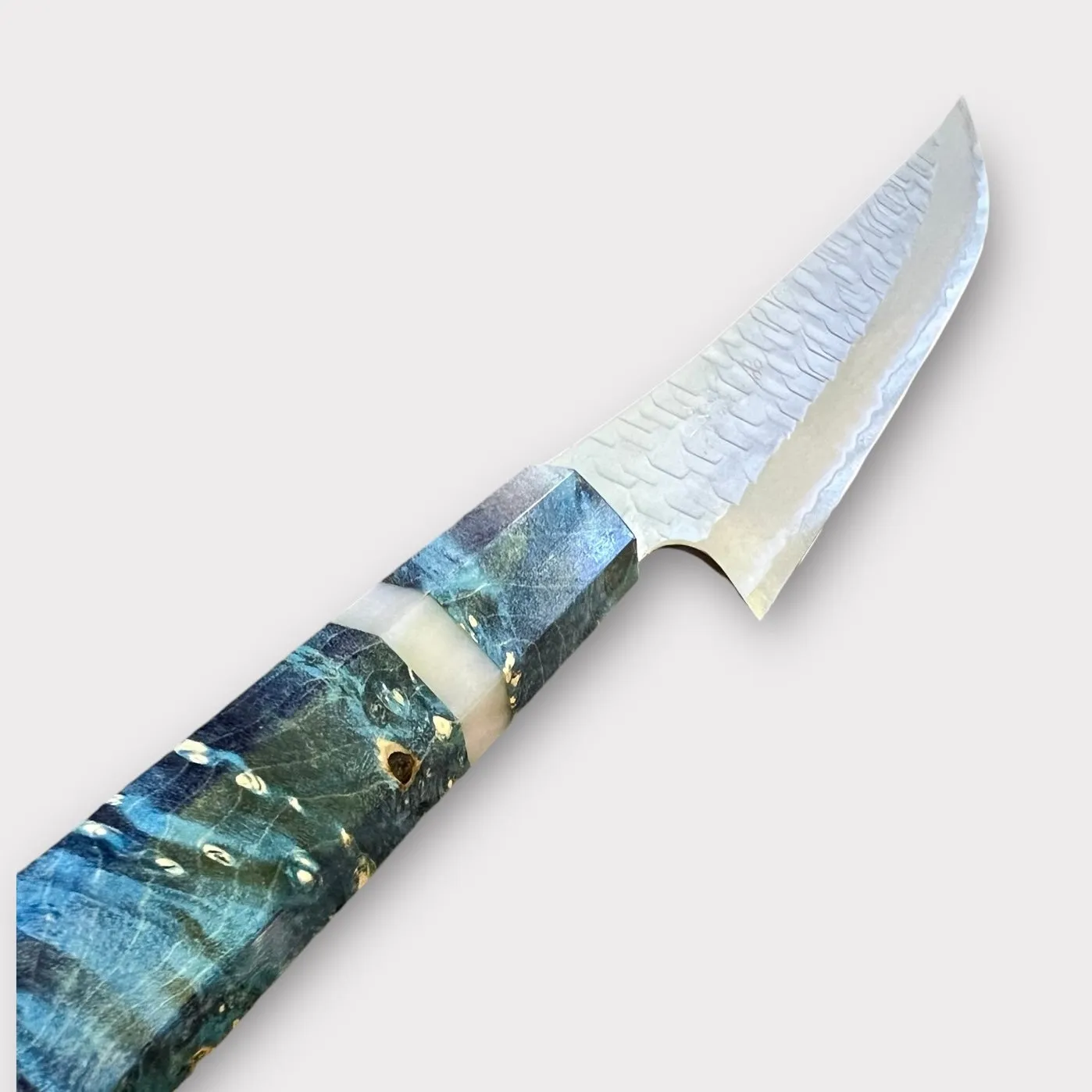 Custom Nigara Hamono SG2 Butcher knife, 170 mm -  Box Elder Burl