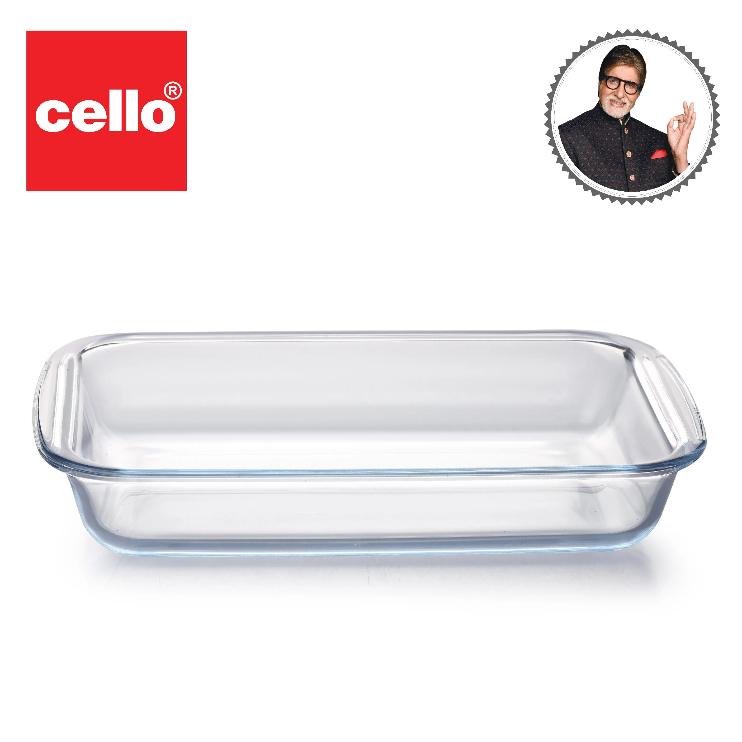 Dahlia Rectangle Glass Baking Dish, 1600ml