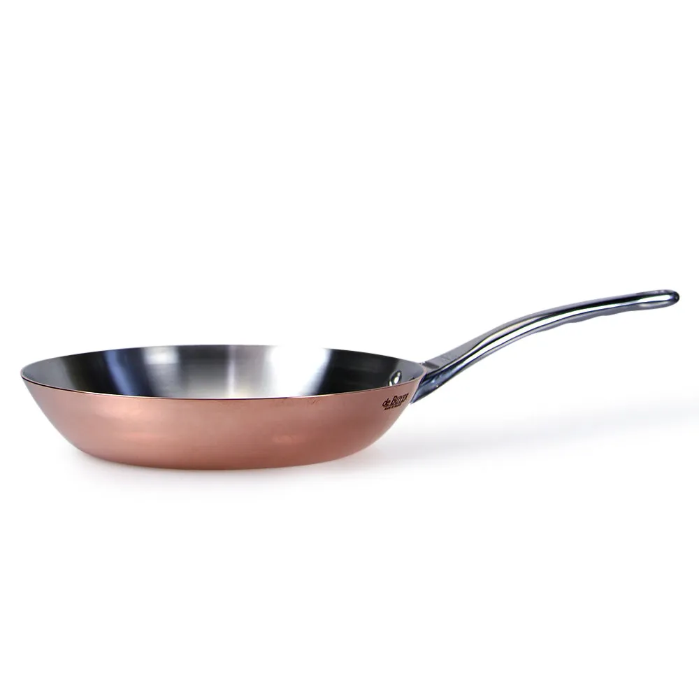 De Buyer Copper Round Frypan With Stainless Steel Handle 24cm