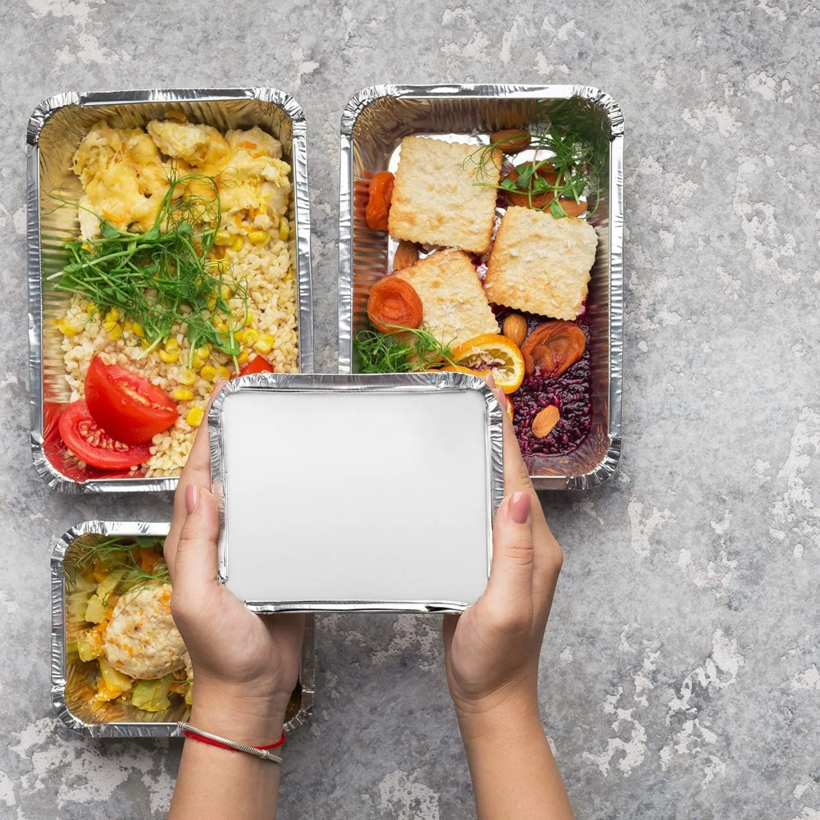 Disposable Aluminum 1Lb Oblong Pan 5.5" x 4"