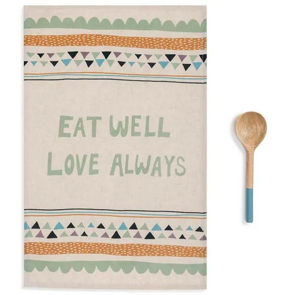 Eat Well Kitchen Towel & Utensil