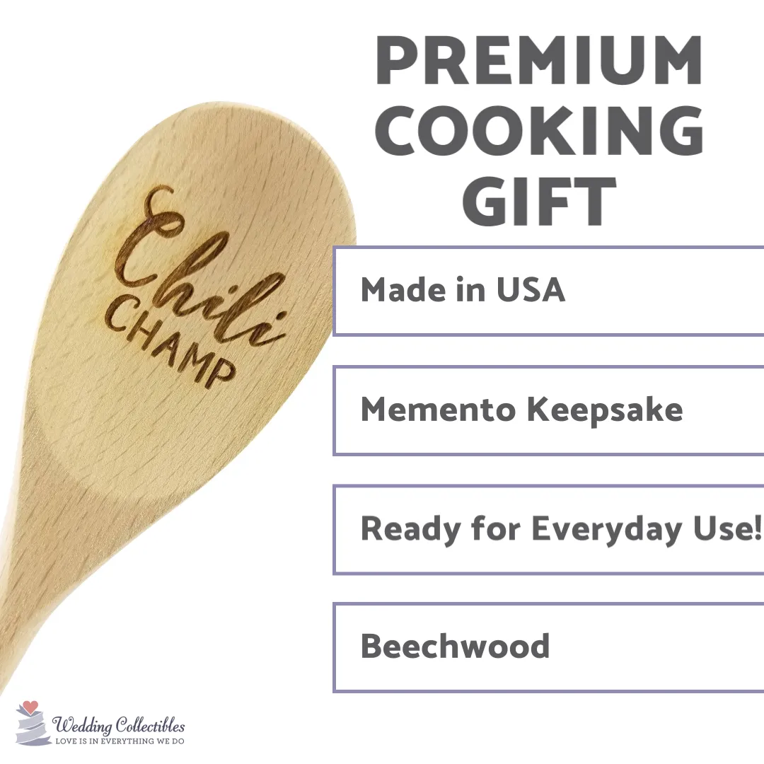 Engraved Chili Champ Wood Spoon Chili Cook Off Prize Trophy - 14 inch- Chili,Chili Cook-off,Cook off,Prize,Contest,event prize