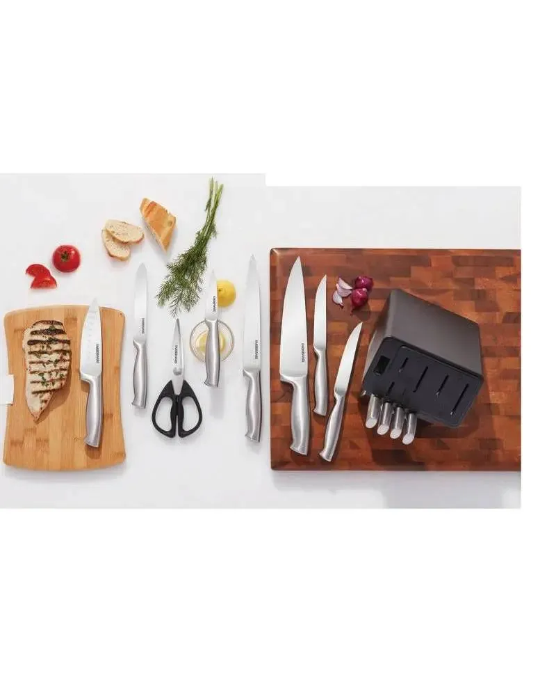 Farberware Edgekeeper 13 Piece Self Sharpening Stainless Steel Hollow Handle Knife Block Set