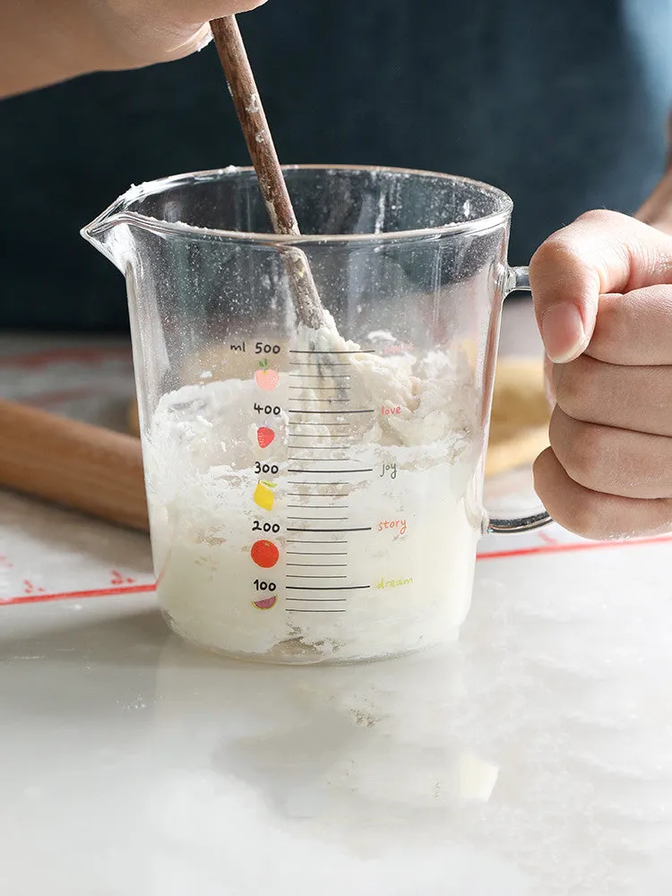 Fashion Glass Measuring Cup With Scale