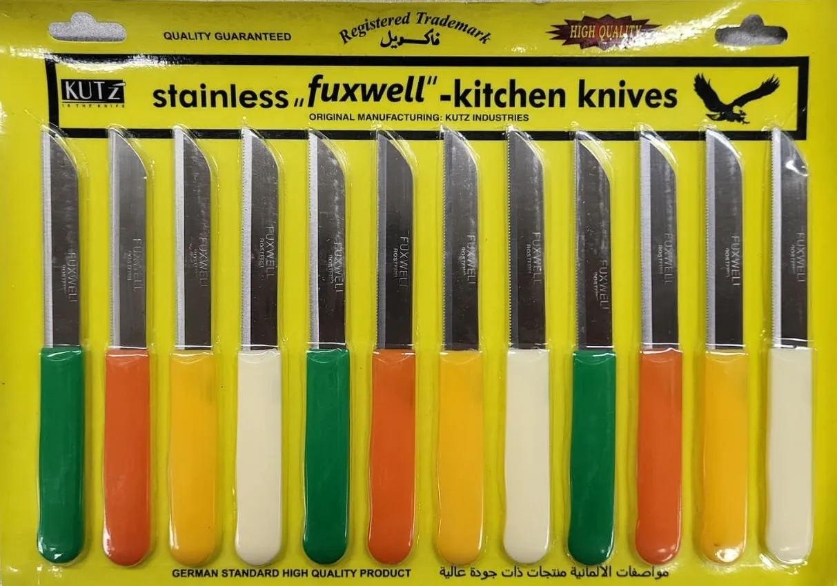 Fuxwell 12-Piece Stainless Steel Kitchen Knife Set, Multi Purpose