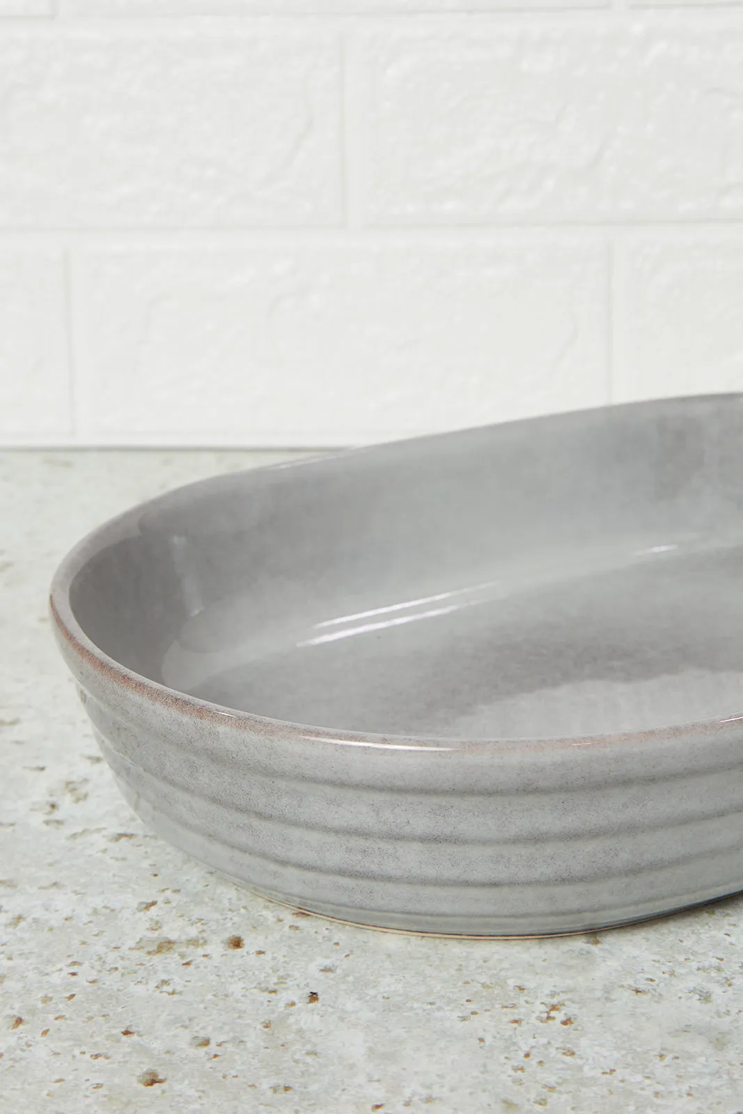 Grey Oval Bake Dish