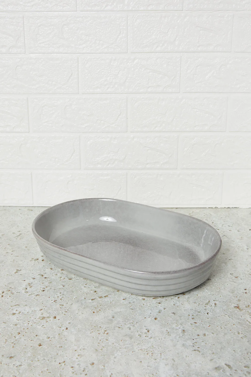 Grey Oval Bake Dish