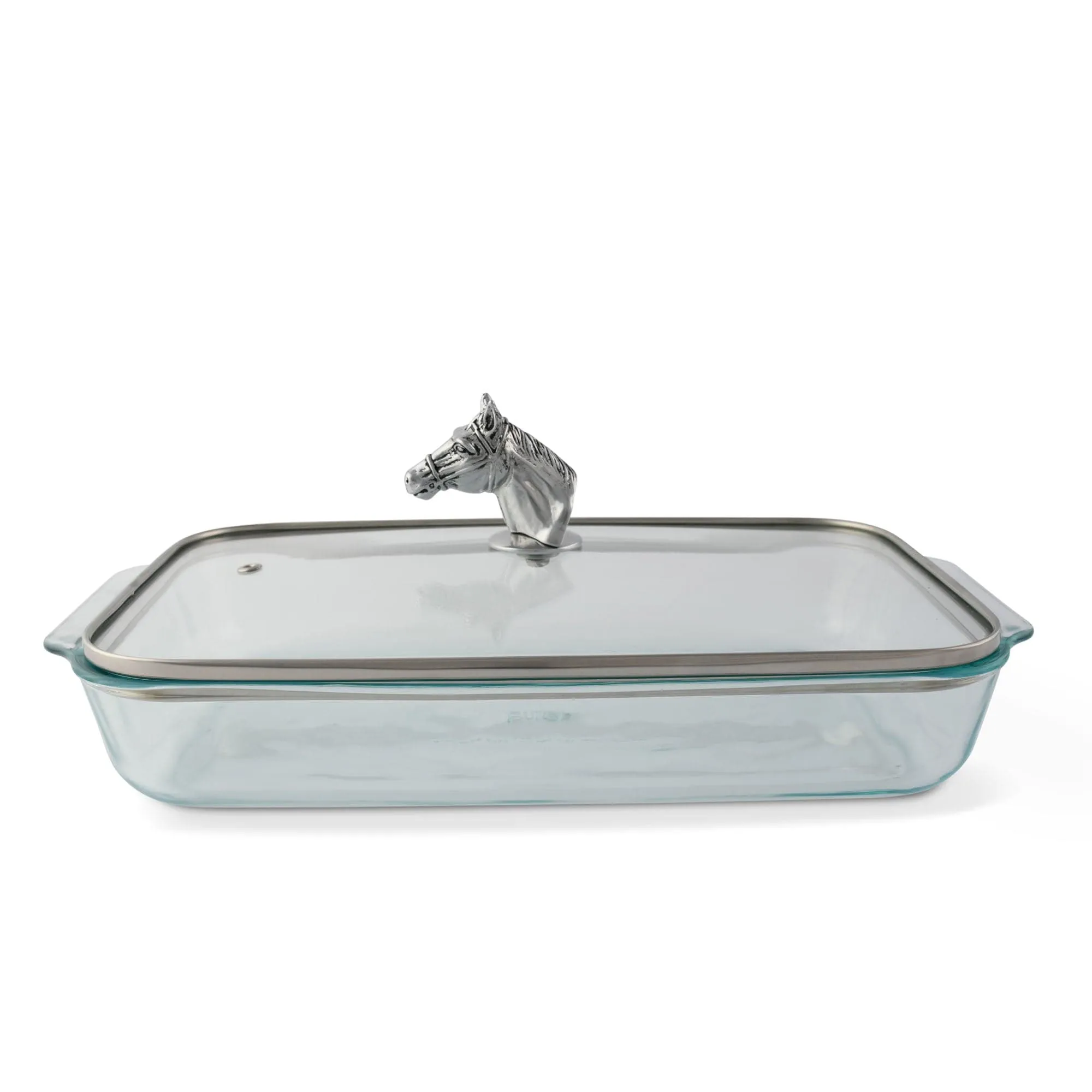 Horse Head with Pyrex 3 quart Baking Dish