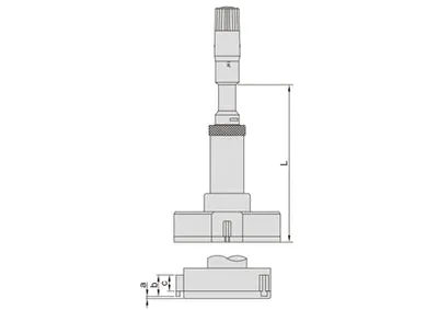 Insize (12-16MM) Three Points Internal Micrometer (Individual) with Ratchet Stop 3227-16