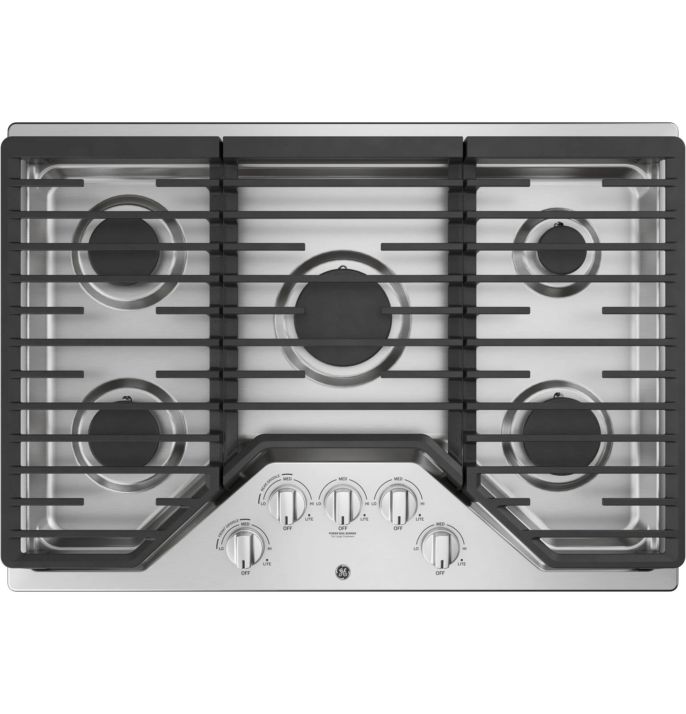 JGP5030SLSS GE® 30" Built-In Gas Cooktop with 5 Burners and Dishwasher Safe Grates