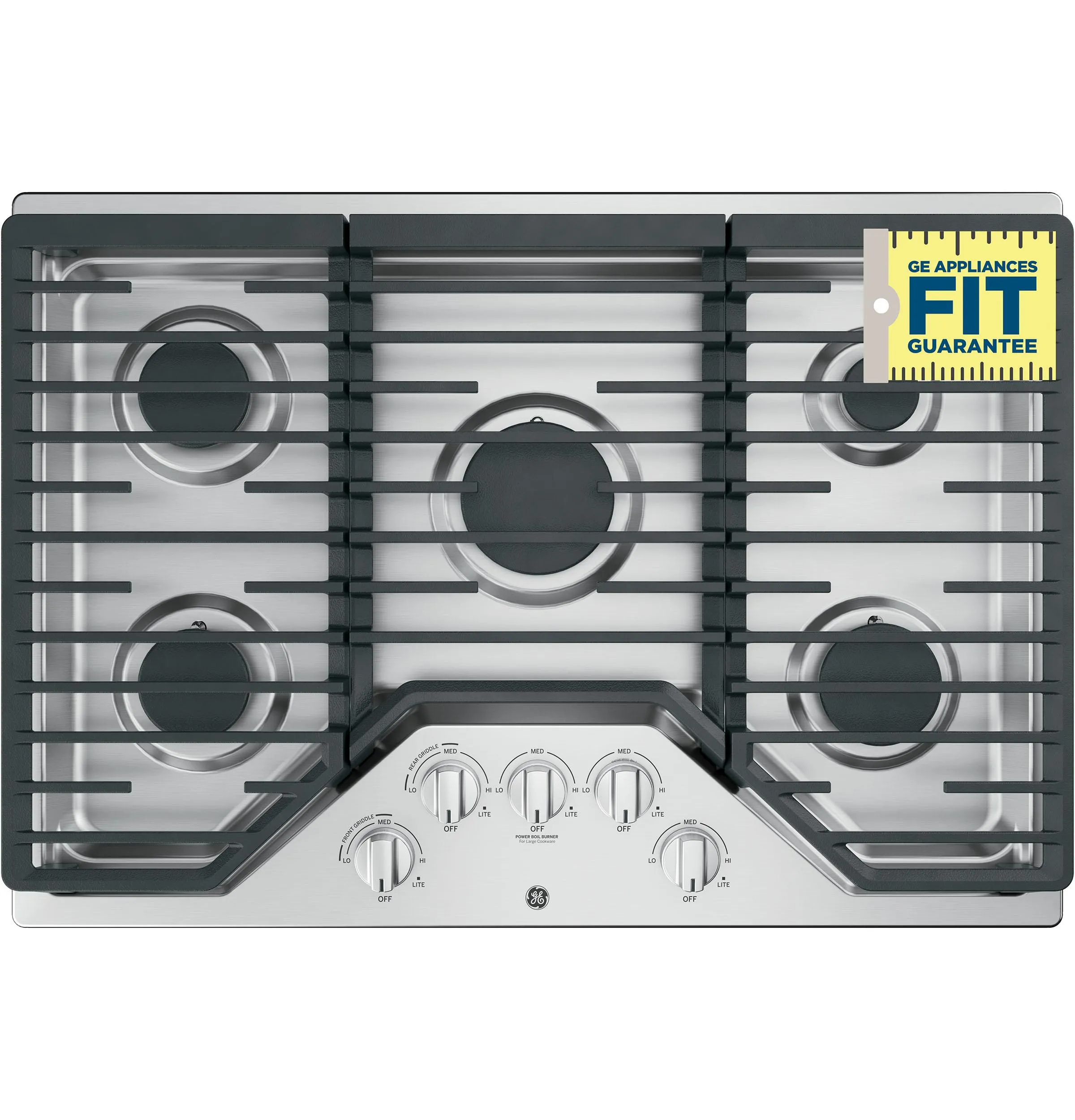 JGP5030SLSS GE® 30" Built-In Gas Cooktop with 5 Burners and Dishwasher Safe Grates