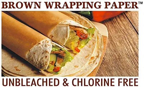 Kitchenette Brown Food Wrapping & Baking Paper (Unbleached & Chlorine Free) Multipurpose | Oven and Microwave Safe | Non Stick - 15 Meters