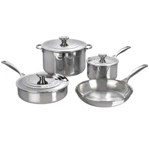 Le Creuset 7 Piece Stainless Steel Set