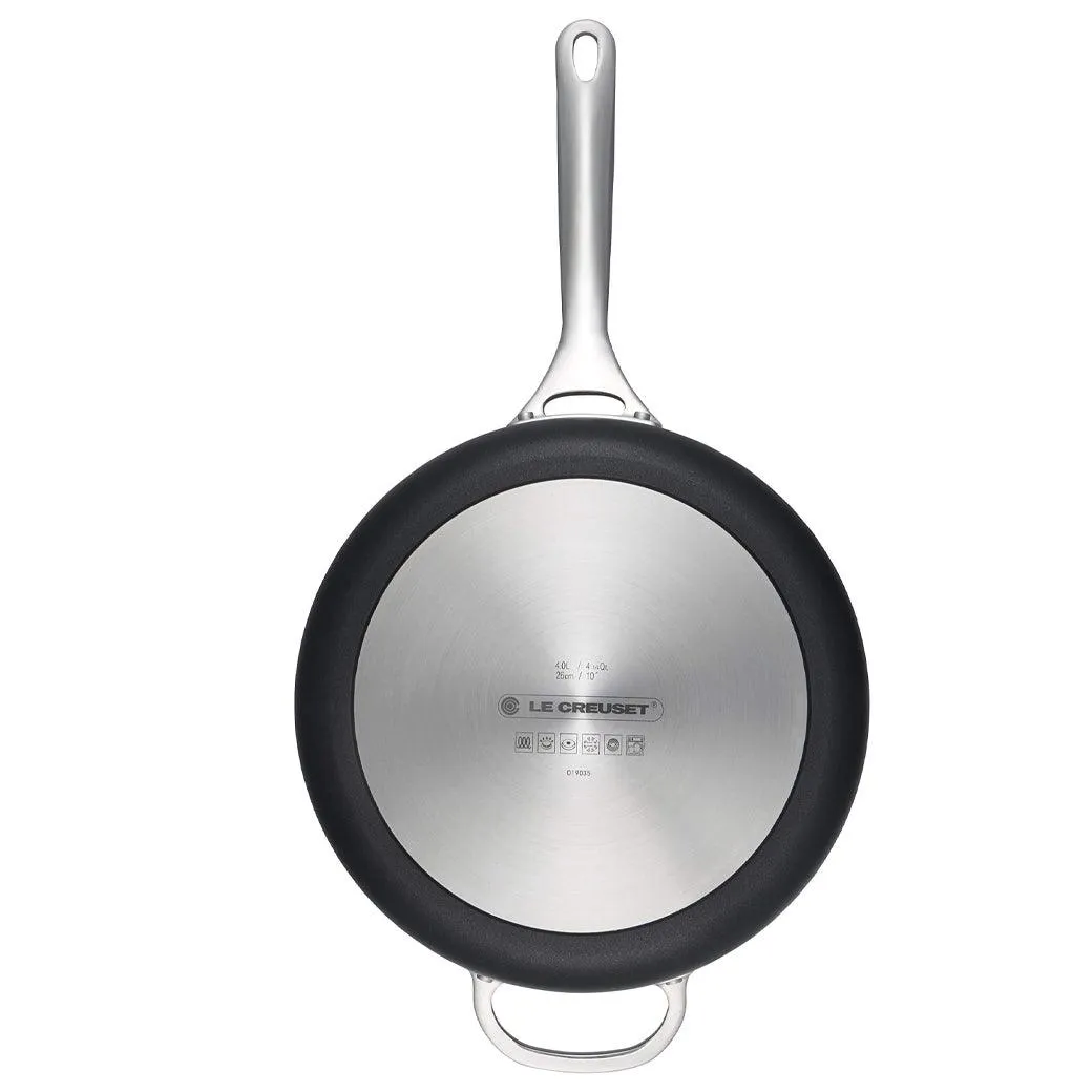 Le Creuset Toughened Nonstick PRO 4-1/4 qt. Saute Pan with Helper Handle & Glass Lid