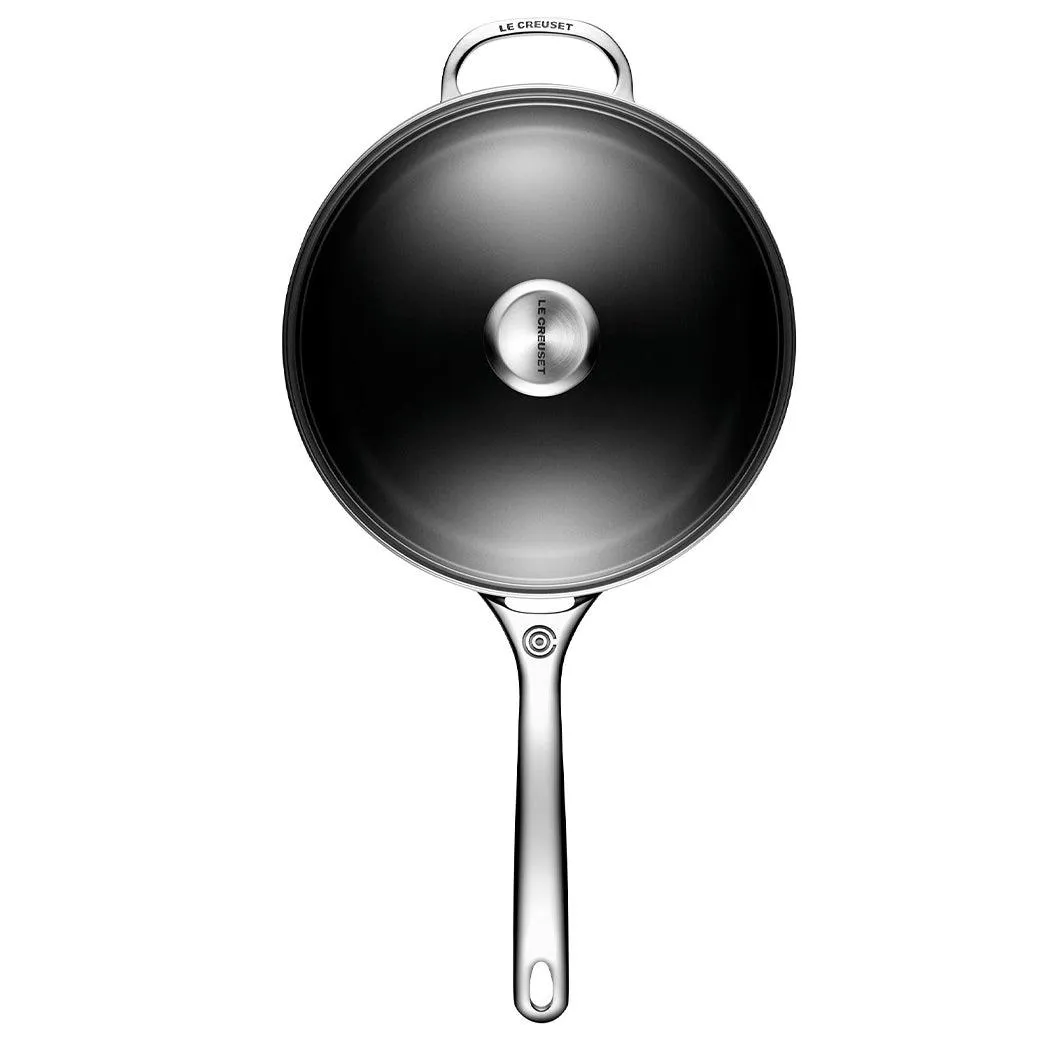 Le Creuset Toughened Nonstick PRO 4-1/4 qt. Saute Pan with Helper Handle & Glass Lid