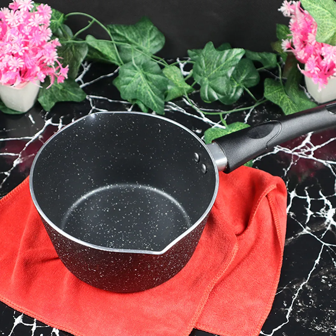 Marble Coated Milk Pan - Black