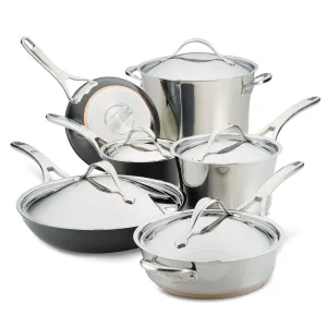 Nouvelle Copper Mixed Metals 11-Piece Cookware Set