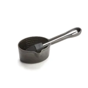 Outset Cast Iron Sauce Pot w/ Nesting Silicone Basting Brush