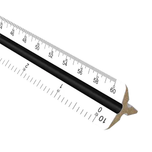 Plastic Triangular Scale 12"