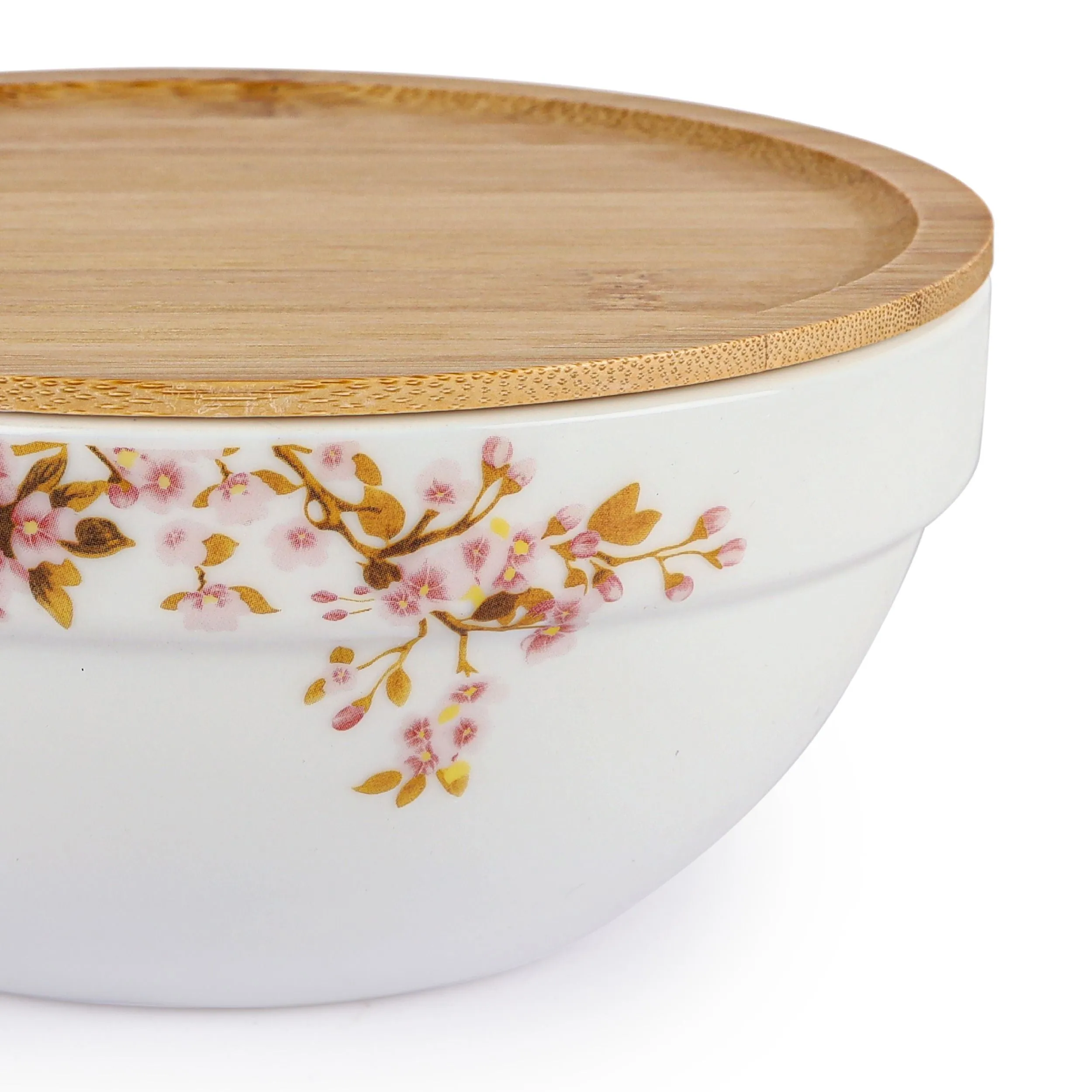 Royale Series Mixing bowls with bamboo lid Gift Set, 3 Pieces