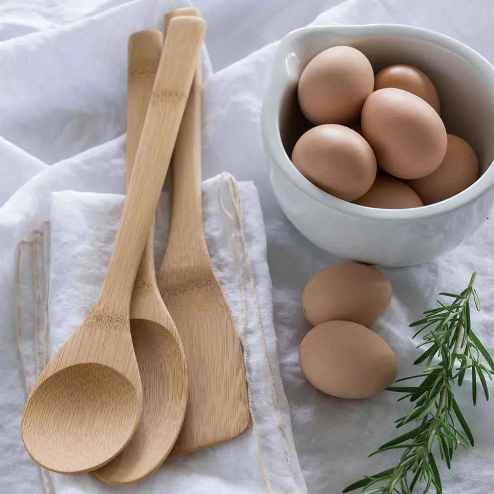 Set of Three Organic Bamboo Kitchen Utensils by Bambu