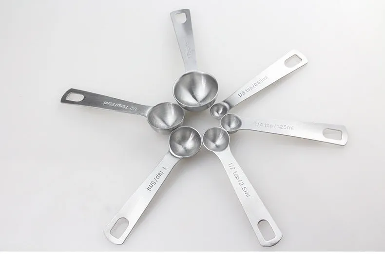 Stainless Steel Measuring Spoons Cups Set Kitchen Seasoning Spoons Measuring Tools