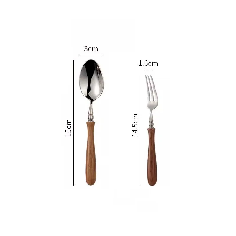 Stainless Steel Wooden Handle Cutlery Set