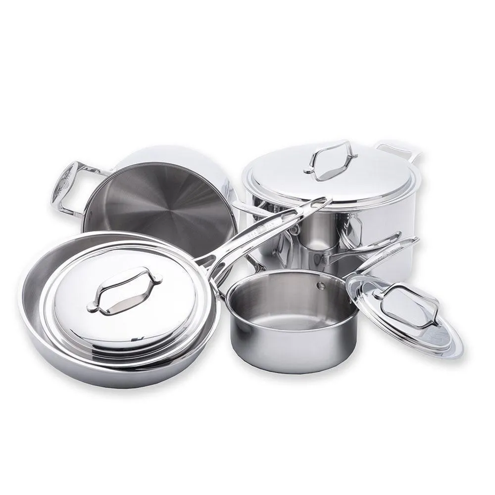 USA PAN - 8 Piece 5-ply Stainless Steel Cookware Set