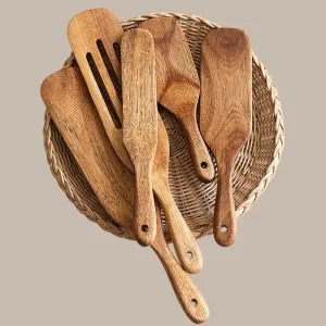 Wooden Long Handle Spatula