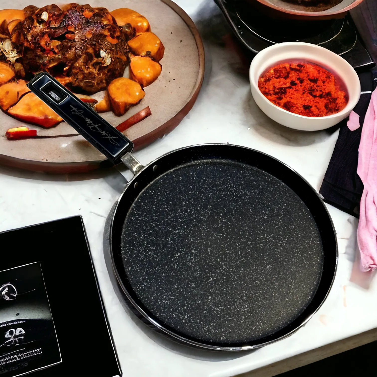 Xelent Non-Stick Hot Plate 31cm-Black